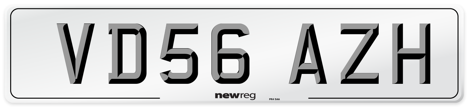 VD56 AZH Number Plate from New Reg